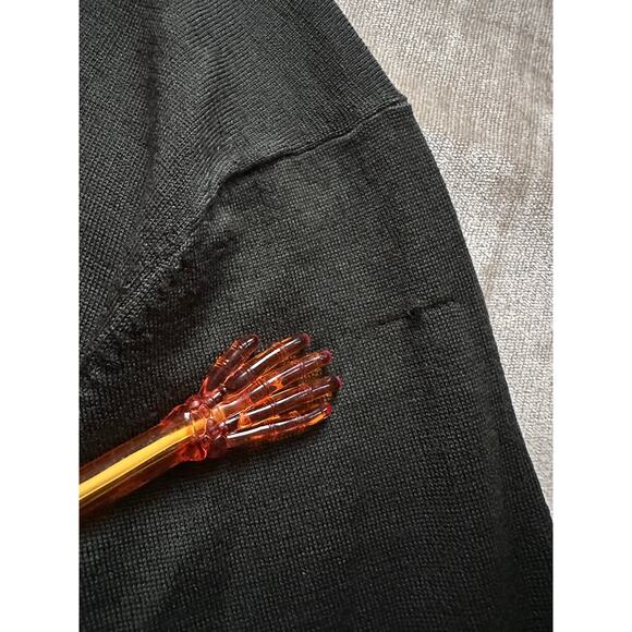 Armani Collezioni Sweater Mens Small S dark green Pullover Knit Lightweight wool - Picture 11 of 16